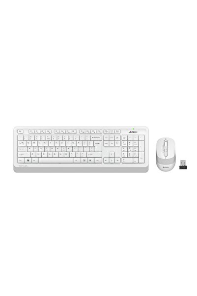 A4 Tech Q TR 2.4G Multimedia Kablosuz Klavye Mouse Seti Beyaz FG1010