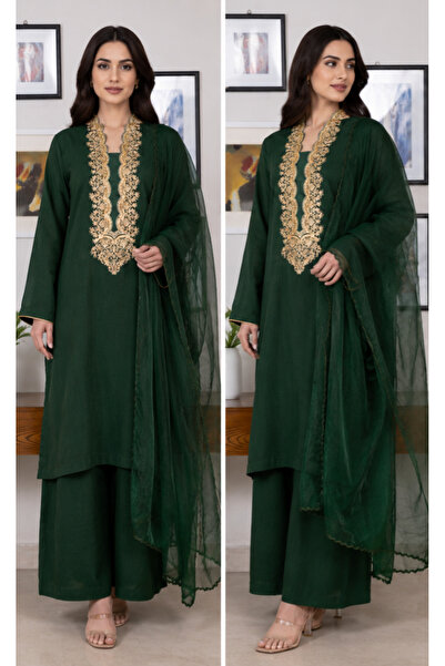 6TEEN Deep Emerald Green 3-piece traditional suit