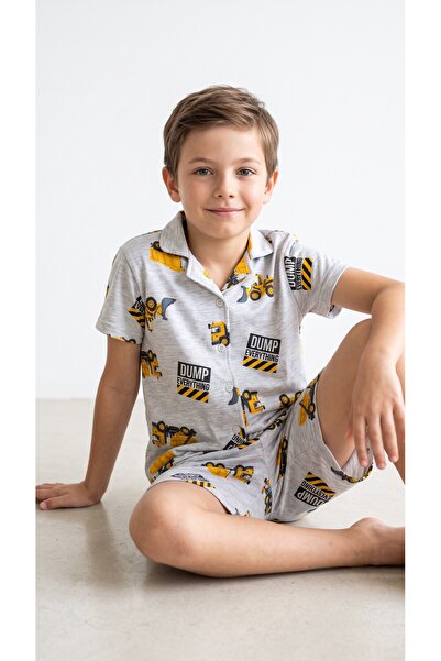 DANBİ Erkek Çocuk 4,5,6,7,8,9,10,11 Yaş Yazlık Pijama Takımı 30/1 Süprem %100...