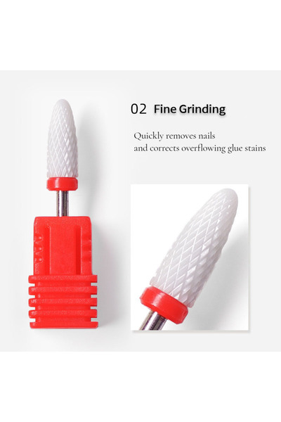Choice3 Red A Nail Art Drill Bits Replace Sandpaper Head Set Gel Tips Grindin...