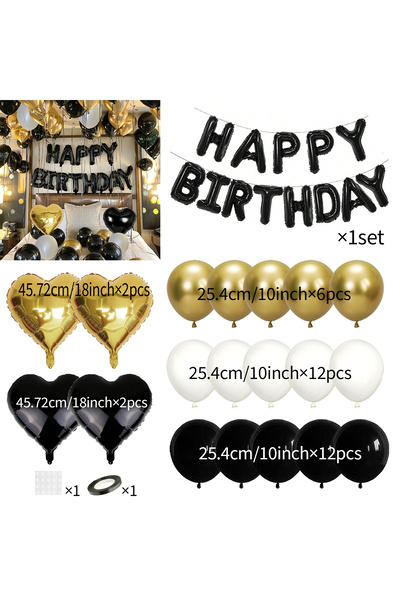 Choice Other Balloon Set Black and Gold Balloon Set Black and White Gold Late...