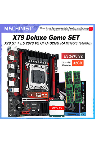choice2 Motherboard+CPU MACHINIST X79 Motherboard S7 LGA2011-3 Set Xeon E5 26...
