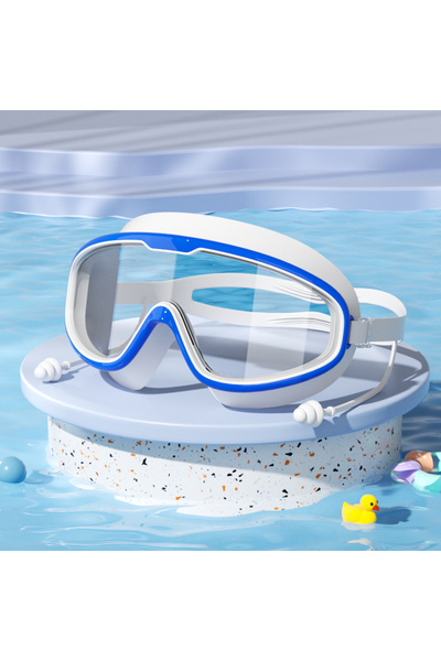 Choice Blue-white Kids Swimming Goggles Big Frame HD View Anti-fog Waterproof...