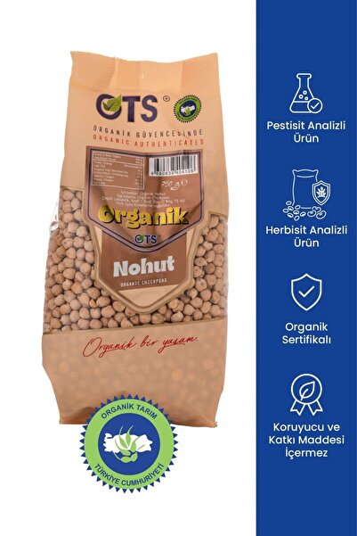 OTS Organik Nohut 750 gr (Organik Sertifikalı, Pestisit Analizli)