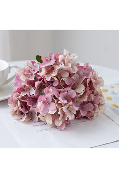 Choice VIOLET/紫罗兰 Artificial Flowers Silk Hydrangea Vase for Home Decoration ...