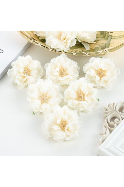 Choice 10pcs color 2 Artificial Silk Peony Flower Scrapbook Diy Gift Bobby Pi...