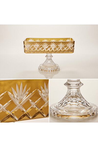 AKDEN STORE Kristal Dekor Baton Kase, Sunumluk, Kurabiye Tabağı