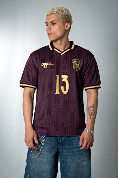 Plus Eighteen No:13 Urban Soul Polo Yaka Mor Erkek Futbol Forması