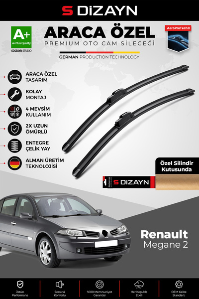 S Dizayn S-Dizayn Renault Megane 2 Ön Cam Silecek Seti 2002-2006 Premium Arac...