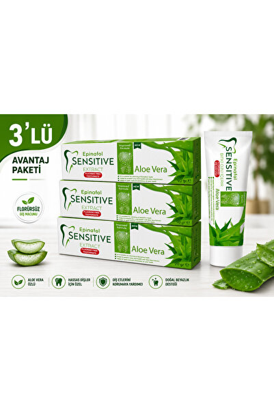 Epinafol Sensitive Diş Macunu 3’lü Aloe Vera