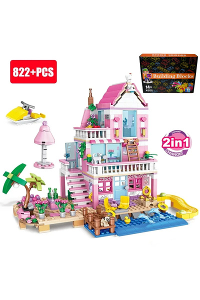 choice2 822Pcs With Box Friends City Tree House Summer Holiday Villa Castle B...