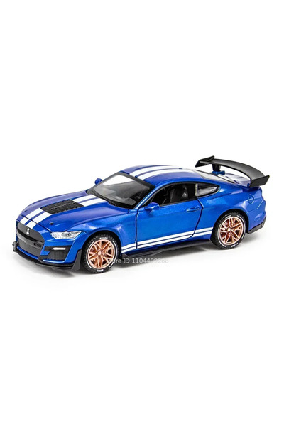 Choice3 نموذج سيارة GT500 موديل موستانج شيلبي GT500 F-150 باللون الأزرق بمقيا...
