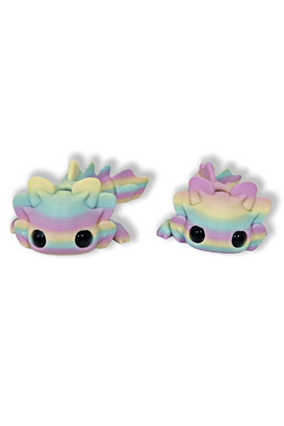 Choice6 8cm random 1p 3D-printed Small Animal Set Cute Salamander Baby 3d Pri...