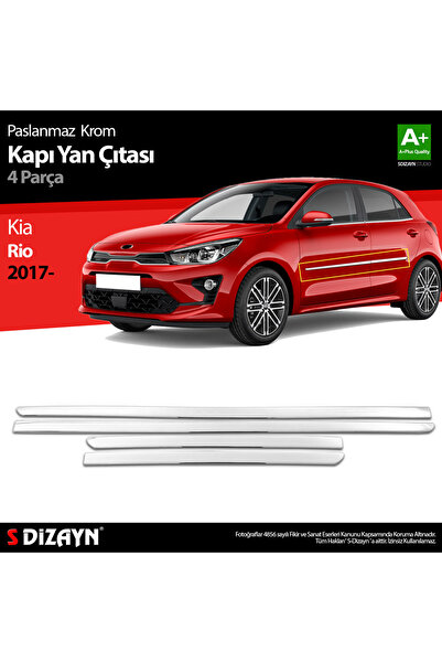S Dizayn S-Dizayn Kia Rio Krom Kapı Yan Çıtası 4 Prç 2017-2023 6204404