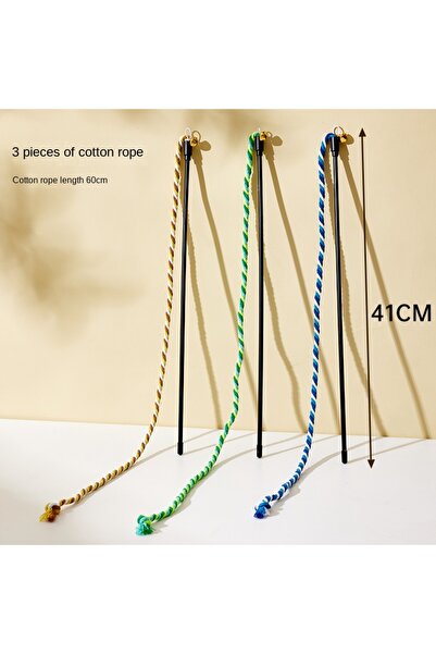 Choice Pack of 3 Simulation Feather Interactive Cat Toy Satin Ribbon Bell Cat...