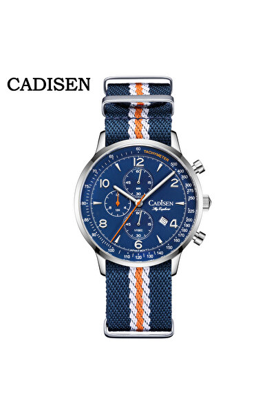 Choice4 blue CADISEN New Chronograph Men's Quartz Watch Top Luxury Watches Fo...