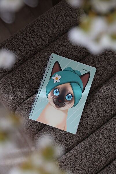 Crow Notebook A5 (14X21Cm) Cat Series Green Spiral School Notebook 80 Sheets ...