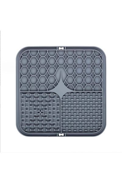 Choice7 1pcs black Pet Lick Silicone Mat Slow Feeder Dog Food Plate Bathing D...