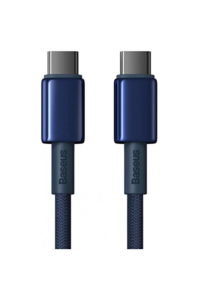 Baseus Cablu Date si Incarcare USB-C - USB-C Tungsten Gold, 100W, 2m, Bleumar...