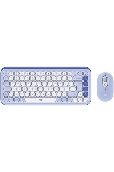 logitech Set tastatură și mouse POP ICON KEYS, 86 taste, Wireless + Bluetooth...