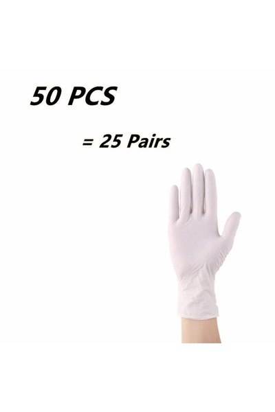Choice 5-15 Ages White 50PCS Disposable Nitrile Gloves for Kids Ages 5-15 Mul...