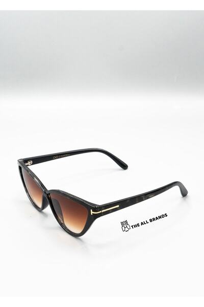 Eyemood Unisex Cat Eye Güneş Gözlüğü Siyah Çerçeve Kahverengi Degrade Cam UV ...