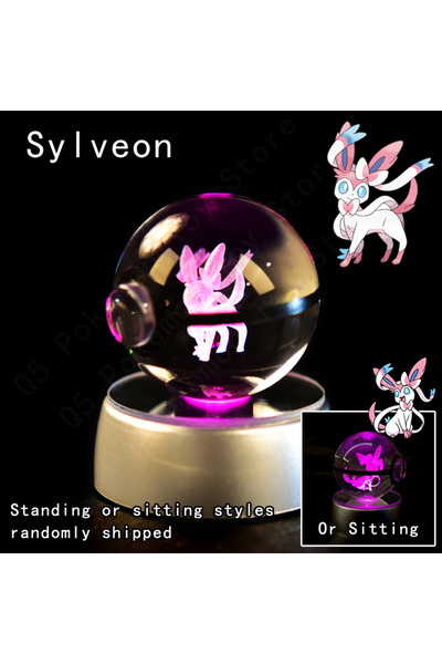 Choice11 19 Sylveon Pokemon Crystal Ball 3D Pikachu Mewtwo Mew Gengar Night L...