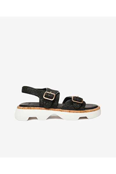 Greyder Kadın Siyah Hakiki Deri Sandalet 4Y2AS59058