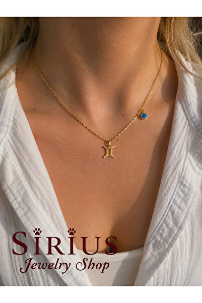 sirius jewelry Altın Kaplama Burç Kolyesi