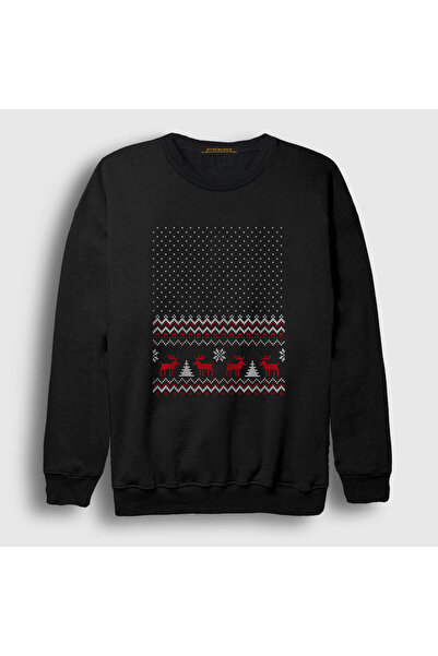 Presmono Unisex crna majica sa uzorkom jelena za Božić 364888tt