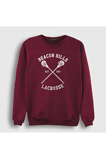 Presmono Unisex Claret Red Beacon Hills Lacrosse Series Teen Wolf Sweatshirt3...