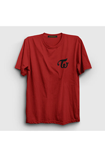 Presmono Unisex crveni logo K-pop Twice T-shirt 280350tt