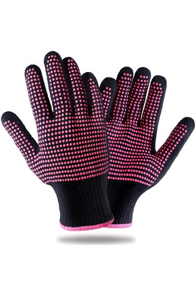 Choice4 rose red 2pcs Heat Resistant Gloves With Silicone Bumps Heat Proof Gl...