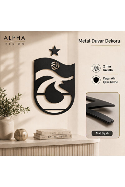 ALPHA METAL DESIGN Trabzonspor Logo Metal Duvar Tablosu – AMD6310