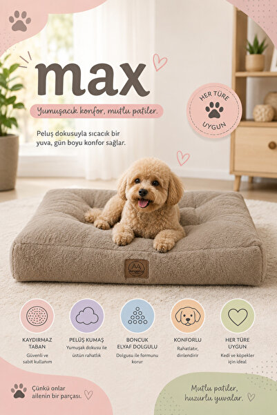 Jungolica Pet Products Max, Ultra Yumuşak, Kaydırmaz Tabanlı, Konforlu Kedi V...