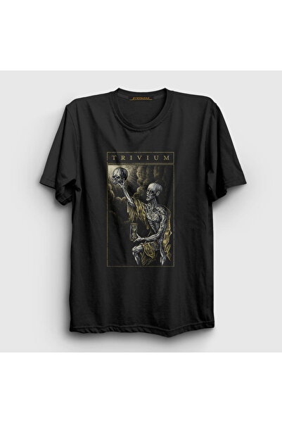 Presmono Unisex Black Glasshour Trivium T-Shirt 178691Tt