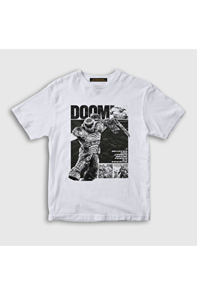 Presmono Unisex Kids White Doom Slayer Doom the Dark Ages T-Shirt 606692Tt