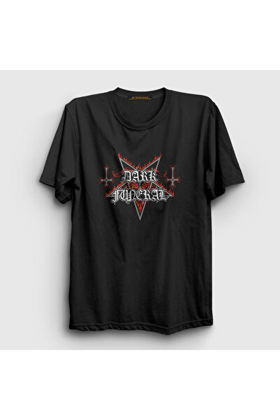 Presmono Unisex crni logo Dark Funeral T-shirt 136870tt