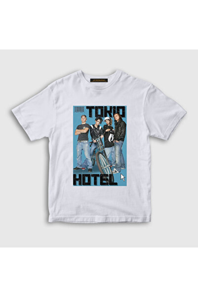 Presmono Unisex Kids White Magazine Tokio Hotel T-Shirt 603291Tt