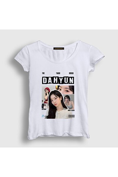 Presmono Women's White Dahyun K-Pop Twice T-Shirt 616672Tt
