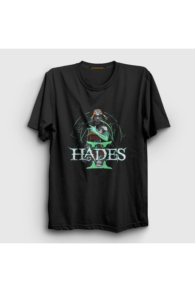 Presmono Unisex crni logo Hades II Hades 2 T-shirt 607790tt