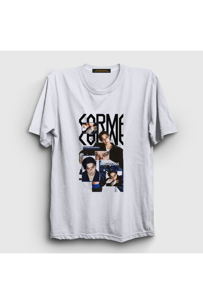 Presmono Unisex White Karma Bang Chan Bangchan Stray Kids T-Shirt 607050Tt