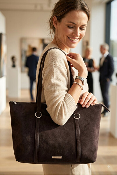 Madame Large Leather Handbag, Fits Tablet Computer, High Quality Lining