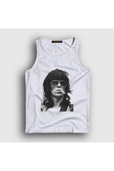 Presmono Unisex White Keith Richards Rock the Rolling Stones Tank Top 617567Tt