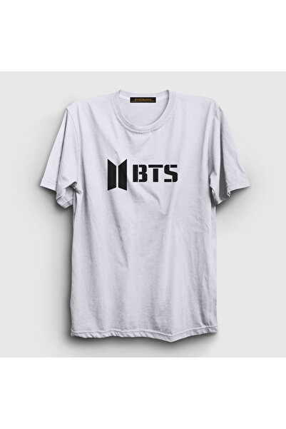 Presmono Unisex beli logo BTS T-shirt 22186tt