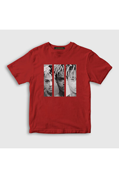 Presmono Унисекс детска червена тениска Three Xxxtentacion 49330tt