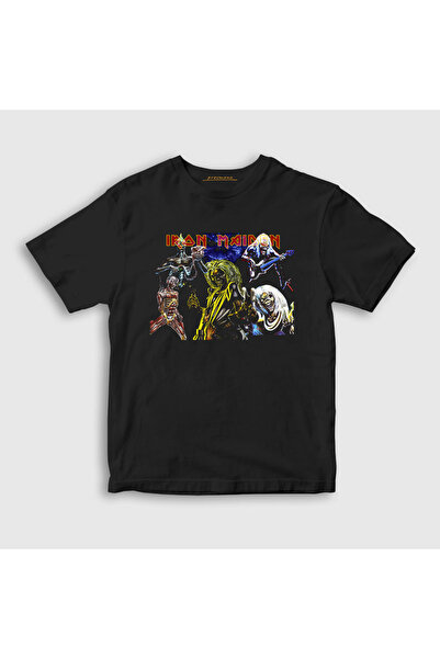 Presmono Unisex dečji crni bend Iron Maiden T-shirt 85331tt