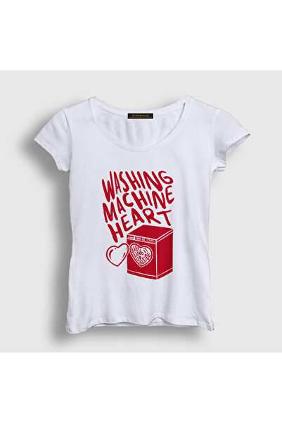 Presmono Ženska bela veš mašina Heart Mitski T-shirt 545779tt