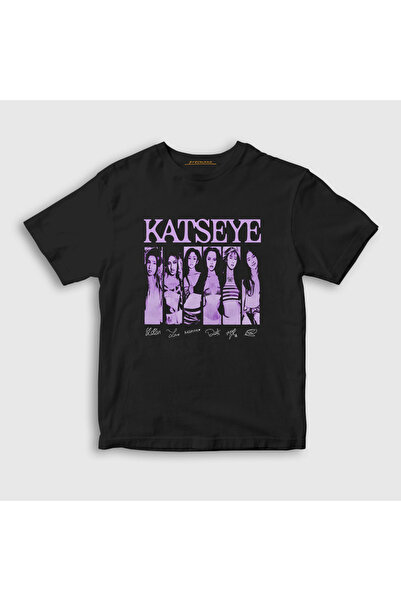 Presmono Unisex Kids Black All K-Pop Katseye T-Shirt 595952Tt