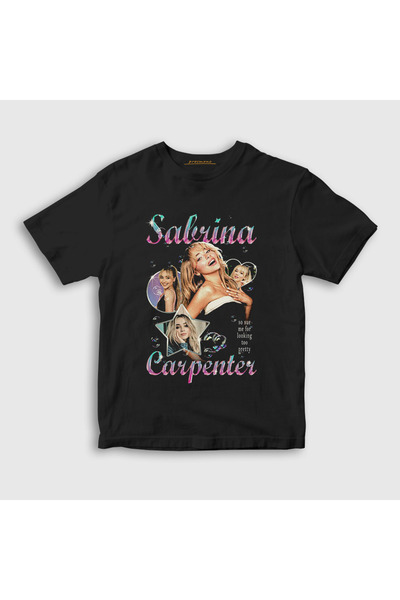 Presmono Unisex Kids Black Pretty Sabrina Carpenter T-Shirt 594171Tt